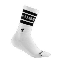 CUBE Socke After Race High Cut white n black