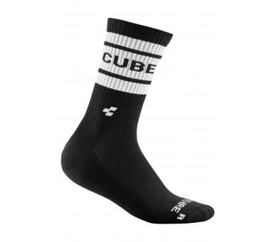 CUBE Socke After Race High Cut black n white
